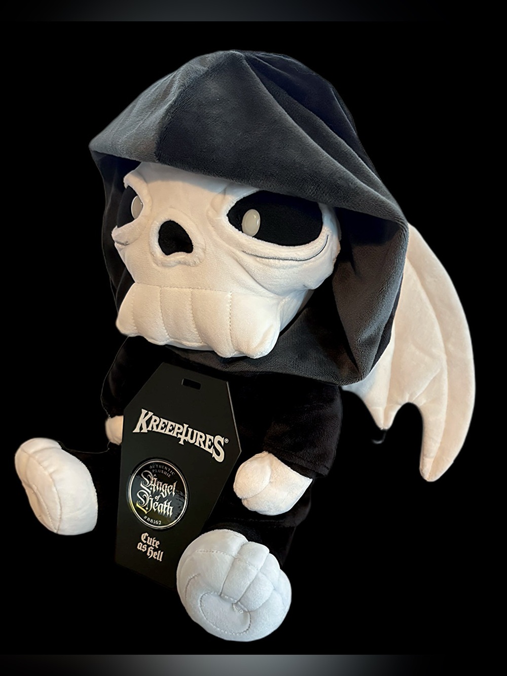 Killstar KREEPTURES Super Rare Angel of Death Black & White Grim Reaper Plush